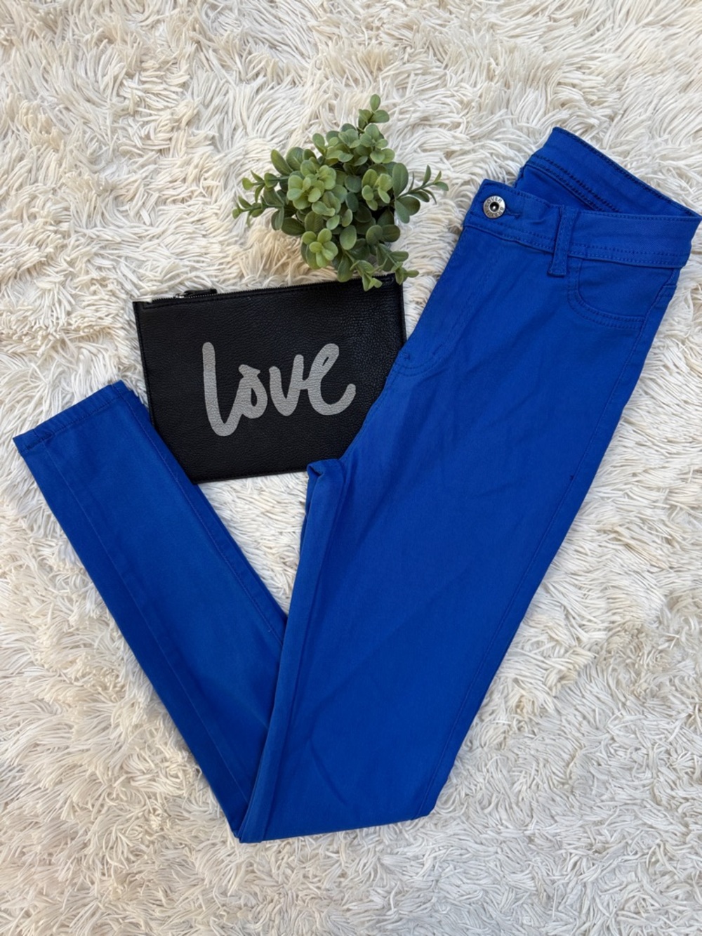 Lover Brand Fashion Stretch Skinny Colored Jeans 💗 Royal Blue